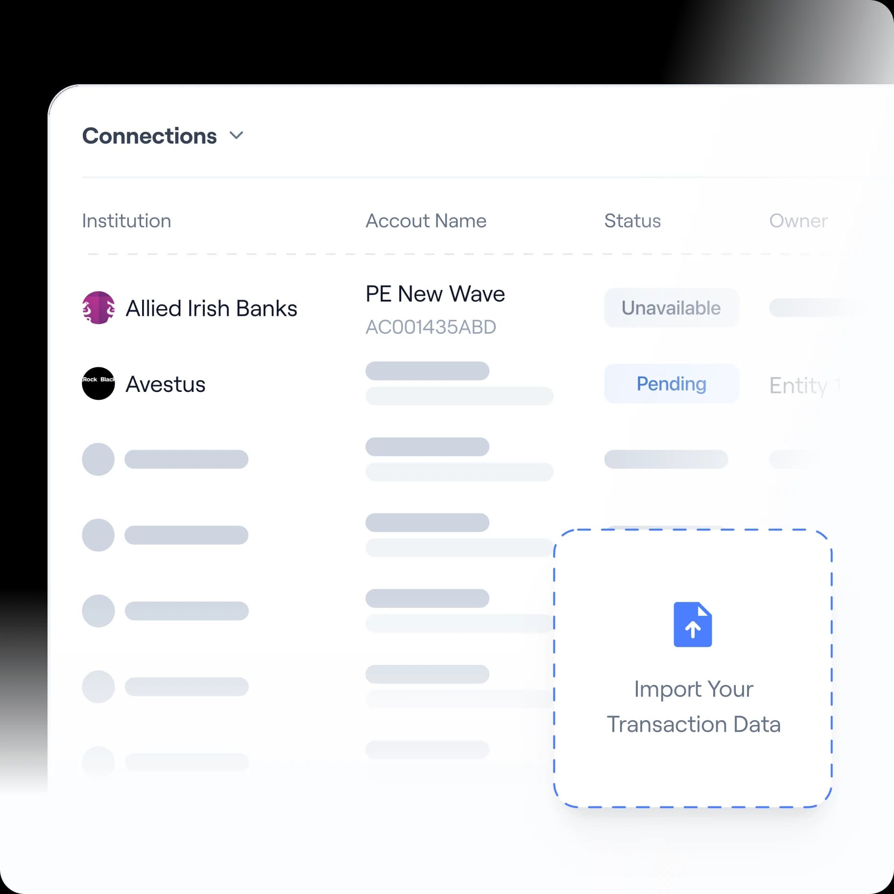 Asora data aggregation across custodians